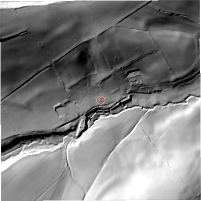 Shaded relief map of the ground around BA29EQ, computed from Environment Agency LiDAR. The ground here sits at about 60 m above sea level and falls 84 m across the surrounding 800 m. Surface water reaching this point runs off ground lying to the north-west, 71.2 m higher.