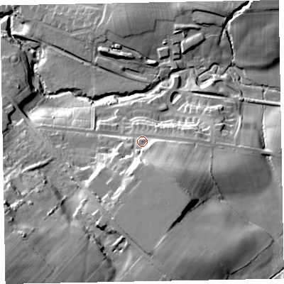Shaded relief map of the ground around CA139XR, computed from Environment Agency LiDAR. The ground here sits at about 78 m above sea level and falls 46 m across the surrounding 800 m. Surface water reaching this point runs off ground lying to the south-south-east, 15.7 m higher.