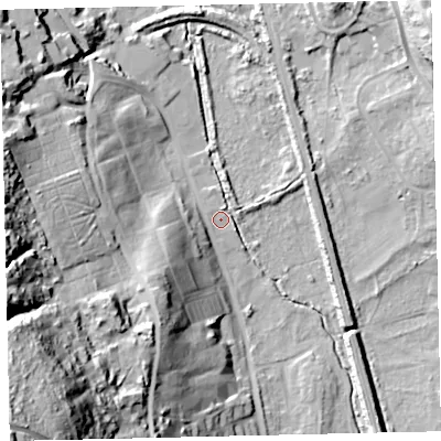 Shaded relief map of the ground around CA289HX, computed from Environment Agency LiDAR. The ground here sits at about 10 m above sea level and falls 82 m across the surrounding 800 m. Surface water reaching this point runs off ground lying to the south-west, 80.3 m higher.