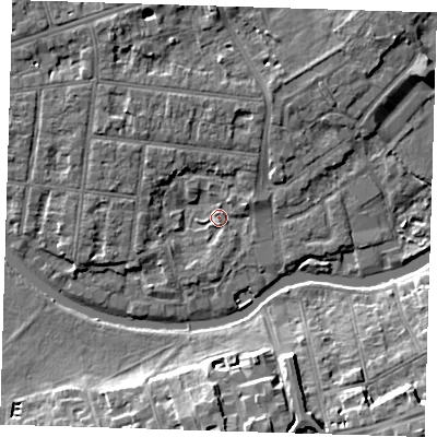 Shaded relief map of the ground around CB41HL, computed from Environment Agency LiDAR. The ground here sits at about 5 m above sea level and falls 11 m across the surrounding 800 m. Surface water reaching this point runs off ground lying to the north-north-west, 5.0 m higher.