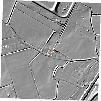 Shaded relief map of the ground around CB62BZ, computed from Environment Agency LiDAR. The ground here sits at about 3 m above sea level and falls 11 m across the surrounding 800 m. Surface water reaching this point runs off ground lying to the east, 4.2 m higher.