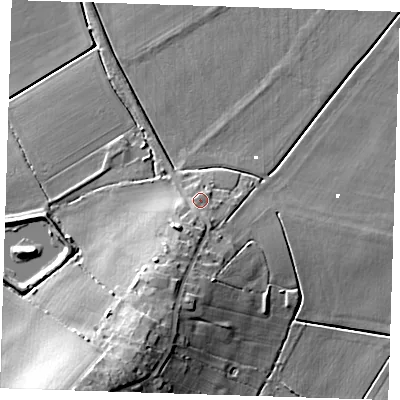 Shaded relief map of the ground around CB62DN, computed from Environment Agency LiDAR. The ground here sits at about 4 m above sea level and falls 19 m across the surrounding 800 m. Surface water reaching this point runs off ground lying to the south-south-west, 5.6 m higher.