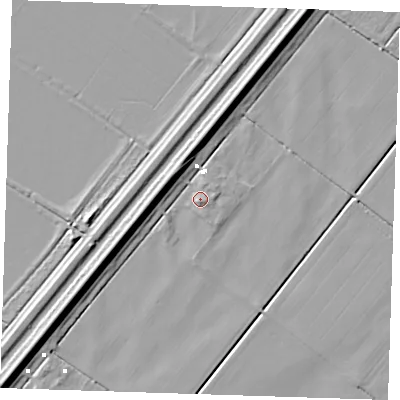 Shaded relief map of the ground around CB62EL, computed from Environment Agency LiDAR. The ground here sits at about 1 m above sea level and falls 9 m across the surrounding 800 m. Surface water reaching this point runs off ground lying to the south-west, 8.1 m higher.