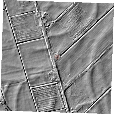 Shaded relief map of the ground around CB62ER, computed from Environment Agency LiDAR. The ground here sits at about -0 m above sea level and falls 4 m across the surrounding 800 m. Surface water reaching this point runs off ground lying to the south-south-west, 0.7 m higher.