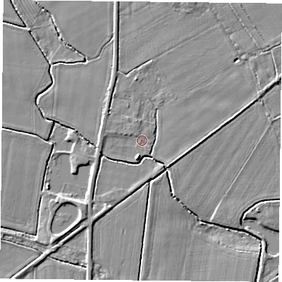 Shaded relief map of the ground around DN140JW, computed from Environment Agency LiDAR. The ground here sits at about 6 m above sea level and falls 5 m across the surrounding 800 m. Surface water reaching this point runs off ground lying to the south-south-west, 2.0 m higher.
