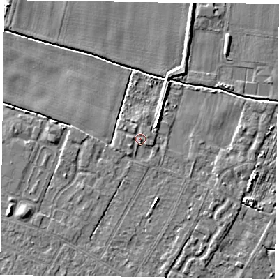 Shaded relief map of the ground around DN146AY, computed from Environment Agency LiDAR. The ground here sits at about 3 m above sea level and falls 5 m across the surrounding 800 m. Surface water reaching this point runs off ground lying to the north-west, 0.7 m higher.