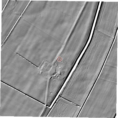 Shaded relief map of the ground around DN148BA, computed from Environment Agency LiDAR. The ground here sits at about 3 m above sea level and falls 5 m across the surrounding 800 m. Surface water reaching this point runs off ground lying to the south-south-east, 0.7 m higher.