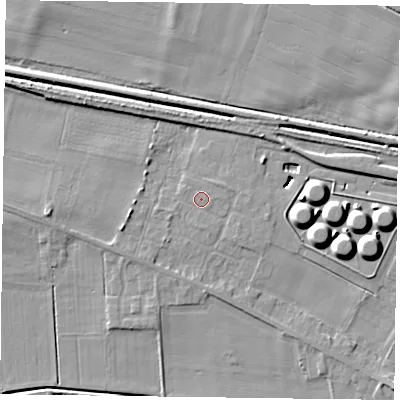 Shaded relief map of the ground around DN148PD, computed from Environment Agency LiDAR. The ground here sits at about 3 m above sea level and falls 10 m across the surrounding 800 m. Surface water reaching this point runs off ground lying to the south, 0.7 m higher.
