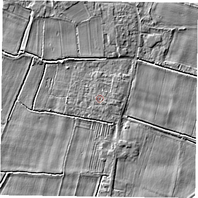 Shaded relief map of the ground around DN148QX, computed from Environment Agency LiDAR. The ground here sits at about 4 m above sea level and falls 4 m across the surrounding 800 m. Surface water reaching this point runs off ground lying to the south-east, 0.6 m higher.
