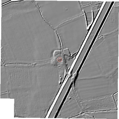 Shaded relief map of the ground around DN149BB, computed from Environment Agency LiDAR. The ground here sits at about 5 m above sea level and falls 5 m across the surrounding 800 m. Surface water reaching this point runs off ground lying to the south-west, 1.0 m higher.