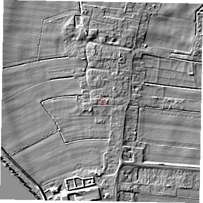 Shaded relief map of the ground around DN158TJ, computed from Environment Agency LiDAR. The ground here sits at about 4 m above sea level and falls 7 m across the surrounding 800 m. Surface water reaching this point runs off ground lying to the west-north-west, 0.9 m higher.