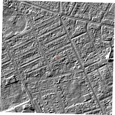 Shaded relief map of the ground around DN328HG, computed from Environment Agency LiDAR. The ground here sits at about 2 m above sea level and falls 3 m across the surrounding 800 m. Surface water reaching this point runs off ground lying to the north-east, 0.7 m higher.
