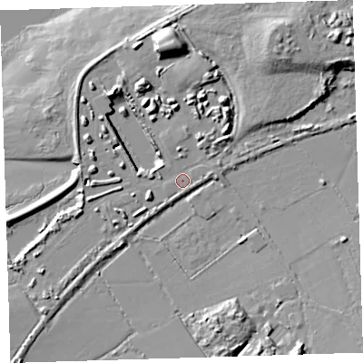 Shaded relief map of the ground around EX313EZ, computed from Environment Agency LiDAR. The ground here sits at about 5 m above sea level and falls 17 m across the surrounding 800 m. Surface water reaching this point runs off ground lying to the north, 10.1 m higher.