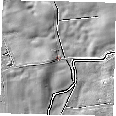 Shaded relief map of the ground around HU115EF, computed from Environment Agency LiDAR. The ground here sits at about 3 m above sea level and falls 9 m across the surrounding 800 m. Surface water reaching this point runs off ground lying to the west-south-west, 8.3 m higher.