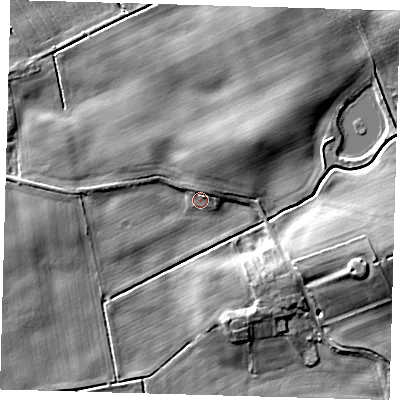 Shaded relief map of the ground around HU120DD, computed from Environment Agency LiDAR. The ground here sits at about 3 m above sea level and falls 9 m across the surrounding 800 m. Surface water reaching this point runs off ground lying to the north-north-east, 1.6 m higher.
