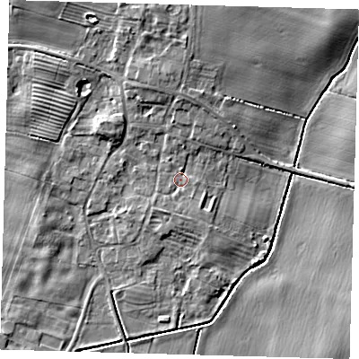 Shaded relief map of the ground around HU120DR, computed from Environment Agency LiDAR. The ground here sits at about 4 m above sea level and falls 7 m across the surrounding 800 m. Surface water reaching this point runs off ground lying to the south-south-west, 1.2 m higher.
