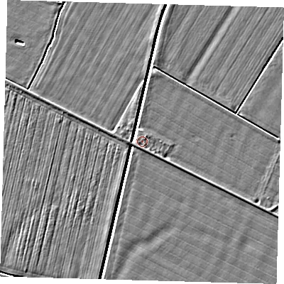 Shaded relief map of the ground around HU120EE, computed from Environment Agency LiDAR. The ground here sits at about 3 m above sea level and falls 3 m across the surrounding 800 m. Surface water reaching this point runs off ground lying to the south-south-west, 0.7 m higher.