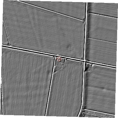 Shaded relief map of the ground around HU120QR, computed from Environment Agency LiDAR. The ground here sits at about 3 m above sea level and falls 3 m across the surrounding 800 m. Surface water reaching this point runs off ground lying to the west-south-west, 0.7 m higher.