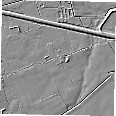 Shaded relief map of the ground around HU152GG, computed from Environment Agency LiDAR. The ground here sits at about 1 m above sea level and falls 5 m across the surrounding 800 m. Surface water reaching this point runs off ground lying to the south, 1.0 m higher.