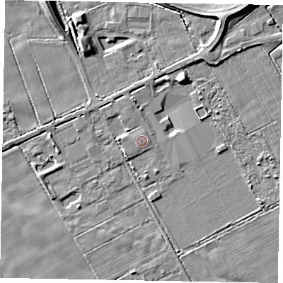 Shaded relief map of the ground around HU152JU, computed from Environment Agency LiDAR. The ground here sits at about 3 m above sea level and falls 10 m across the surrounding 800 m. Surface water reaching this point runs off ground lying to the south-west, 0.6 m higher.
