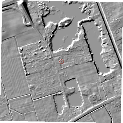 Shaded relief map of the ground around HU152PL, computed from Environment Agency LiDAR. The ground here sits at about 2 m above sea level and falls 11 m across the surrounding 800 m. Surface water reaching this point runs off ground lying to the west-north-west, 1.9 m higher.