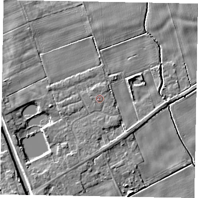 Shaded relief map of the ground around HU152QZ, computed from Environment Agency LiDAR. The ground here sits at about 2 m above sea level and falls 6 m across the surrounding 800 m. Surface water reaching this point runs off ground lying to the north-north-west, 0.6 m higher.