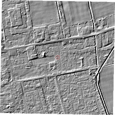 Shaded relief map of the ground around HU152TT, computed from Environment Agency LiDAR. The ground here sits at about 3 m above sea level and falls 4 m across the surrounding 800 m. Surface water reaching this point runs off ground lying to the south-west, 1.0 m higher.