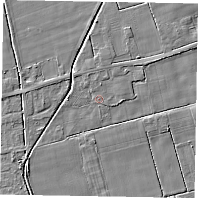 Shaded relief map of the ground around HU152US, computed from Environment Agency LiDAR. The ground here sits at about 3 m above sea level and falls 4 m across the surrounding 800 m. Surface water reaching this point runs off ground lying to the north-north-west, 0.8 m higher.