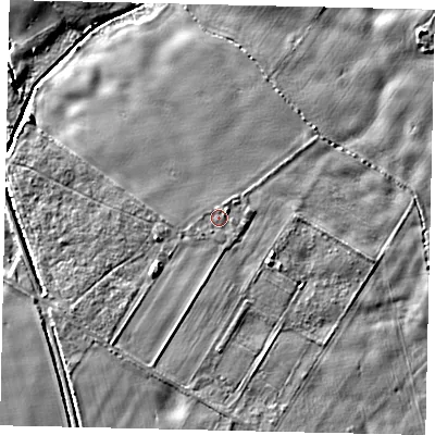 Shaded relief map of the ground around HU170RN, computed from Environment Agency LiDAR. The ground here sits at about 6 m above sea level and falls 6 m across the surrounding 800 m. Surface water reaching this point runs off ground lying to the south-west, 2.0 m higher.