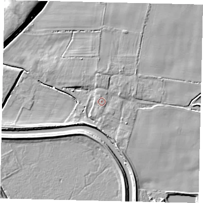 Shaded relief map of the ground around HU170SQ, computed from Environment Agency LiDAR. The ground here sits at about 3 m above sea level and falls 10 m across the surrounding 800 m. Surface water reaching this point runs off ground lying to the south-east, 0.8 m higher.