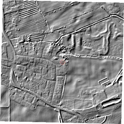 Shaded relief map of the ground around HU170TS, computed from Environment Agency LiDAR. The ground here sits at about 3 m above sea level and falls 6 m across the surrounding 800 m. Surface water reaching this point runs off ground lying to the north-east, 0.7 m higher.
