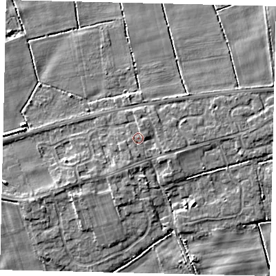 Shaded relief map of the ground around HU179RL, computed from Environment Agency LiDAR. The ground here sits at about 3 m above sea level and falls 6 m across the surrounding 800 m. Surface water reaching this point runs off ground lying to the south, 1.0 m higher.