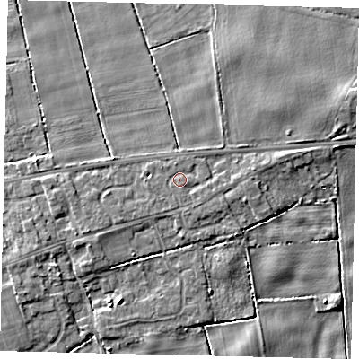Shaded relief map of the ground around HU179RR, computed from Environment Agency LiDAR. The ground here sits at about 3 m above sea level and falls 5 m across the surrounding 800 m. Surface water reaching this point runs off ground lying to the west-north-west, 0.9 m higher.