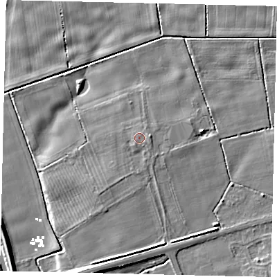 Shaded relief map of the ground around HU179RX, computed from Environment Agency LiDAR. The ground here sits at about 4 m above sea level and falls 7 m across the surrounding 800 m. Surface water reaching this point runs off ground lying to the east, 0.7 m higher.