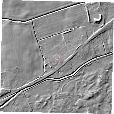 Shaded relief map of the ground around HU179SA, computed from Environment Agency LiDAR. The ground here sits at about 3 m above sea level and falls 7 m across the surrounding 800 m. Surface water reaching this point runs off ground lying to the south-east, 1.1 m higher.