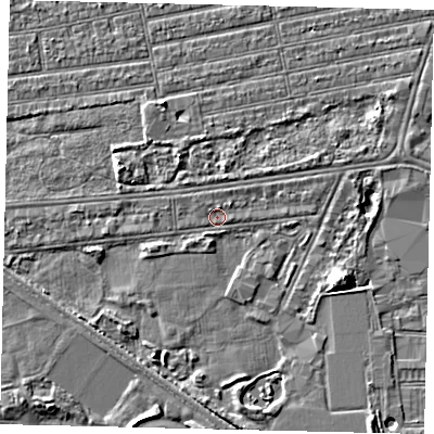 Shaded relief map of the ground around HU31LQ, computed from Environment Agency LiDAR. The ground here sits at about 2 m above sea level and falls 5 m across the surrounding 800 m. Surface water reaching this point runs off ground lying to the south-south-west, 1.3 m higher.