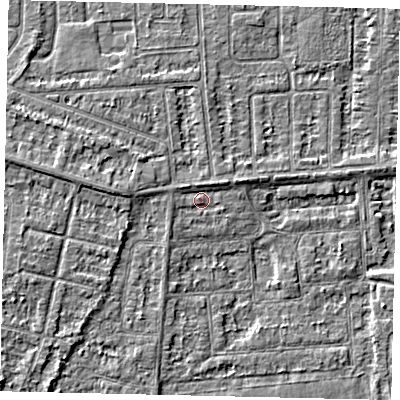 Shaded relief map of the ground around HU47PW, computed from Environment Agency LiDAR. The ground here sits at about 3 m above sea level and falls 3 m across the surrounding 800 m. Surface water reaching this point runs off ground lying to the north-east, 1.2 m higher.