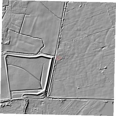Shaded relief map of the ground around HU55QF, computed from Environment Agency LiDAR. The ground here sits at about 3 m above sea level and falls 6 m across the surrounding 800 m. Surface water reaching this point runs off ground lying to the south-west, 5.2 m higher.