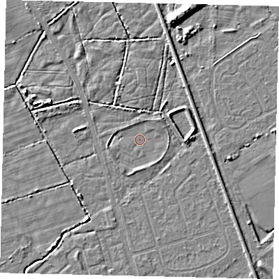 Shaded relief map of the ground around HU55SF, computed from Environment Agency LiDAR. The ground here sits at about 2 m above sea level and falls 9 m across the surrounding 800 m. Surface water reaching this point runs off ground lying to the south-south-west, 1.1 m higher.