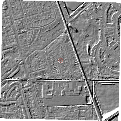 Shaded relief map of the ground around HU55TX, computed from Environment Agency LiDAR. The ground here sits at about 2 m above sea level and falls 8 m across the surrounding 800 m. Surface water reaching this point runs off ground lying to the south, 0.7 m higher.