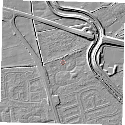 Shaded relief map of the ground around HU67YE, computed from Environment Agency LiDAR. The ground here sits at about 1 m above sea level and falls 7 m across the surrounding 800 m. Surface water reaching this point runs off ground lying to the north-north-east, 2.2 m higher.