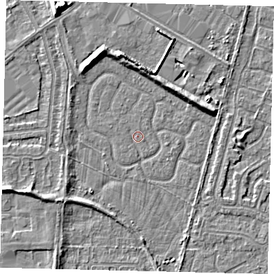 Shaded relief map of the ground around HU70EN, computed from Environment Agency LiDAR. The ground here sits at about 2 m above sea level and falls 9 m across the surrounding 800 m. The ground contributing surface water to this point lies to the south-west.