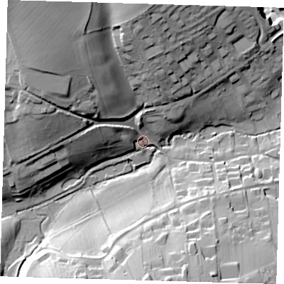 Shaded relief map of the ground around LN119YW, computed from Environment Agency LiDAR. The ground here sits at about 29 m above sea level and falls 39 m across the surrounding 800 m. Surface water reaching this point runs off ground lying to the north-west, 37.8 m higher.
