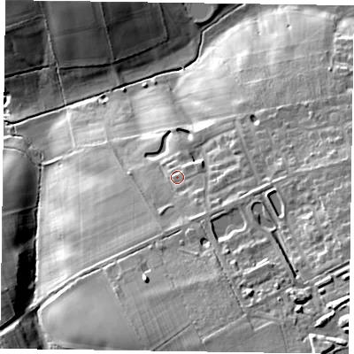Shaded relief map of the ground around NN37TU, computed from Environment Agency LiDAR. The ground here sits at about 101 m above sea level and falls 37 m across the surrounding 800 m. Surface water reaching this point runs off ground lying to the south-south-east, 6.3 m higher.