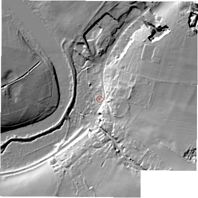 Shaded relief map of the ground around OX201RW, computed from Environment Agency LiDAR. The ground here sits at about 71 m above sea level and falls 24 m across the surrounding 800 m. Surface water reaching this point runs off ground lying to the south-east, 21.2 m higher.
