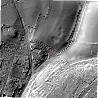 Shaded relief map of the ground around OX281HW, computed from Environment Agency LiDAR. The ground here sits at about 88 m above sea level and falls 21 m across the surrounding 800 m. Surface water reaching this point runs off ground lying to the north-north-west, 8.0 m higher.
