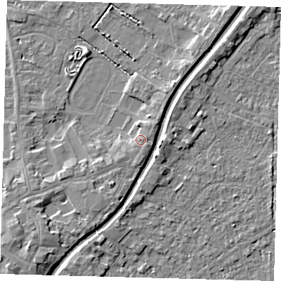 Shaded relief map of the ground around PE112AJ, computed from Environment Agency LiDAR. The ground here sits at about 5 m above sea level and falls 5 m across the surrounding 800 m. Surface water reaching this point runs off ground lying to the south-south-west, 1.4 m higher.
