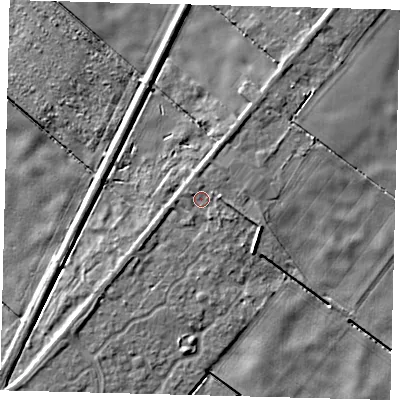 Shaded relief map of the ground around PE113AE, computed from Environment Agency LiDAR. The ground here sits at about 3 m above sea level and falls 4 m across the surrounding 800 m. Surface water reaching this point runs off ground lying to the east, 1.6 m higher.