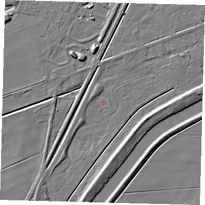 Shaded relief map of the ground around PE113BX, computed from Environment Agency LiDAR. The ground here sits at about 3 m above sea level and falls 11 m across the surrounding 800 m. Surface water reaching this point runs off ground lying to the north-north-west, 3.5 m higher.
