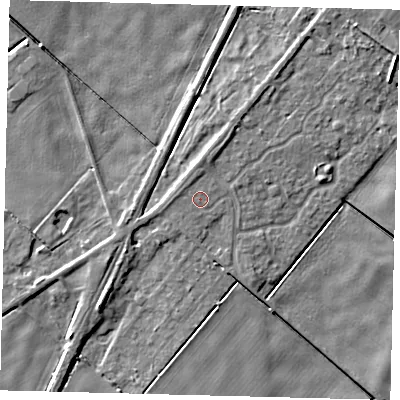 Shaded relief map of the ground around PE113DB, computed from Environment Agency LiDAR. The ground here sits at about 3 m above sea level and falls 5 m across the surrounding 800 m. Surface water reaching this point runs off ground lying to the west, 0.7 m higher.